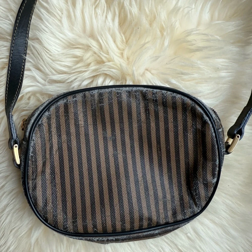 Fendi Vintage Pequin Crossbody Coated Canvas Small 7x6x1,5 - Picture 5 of 11